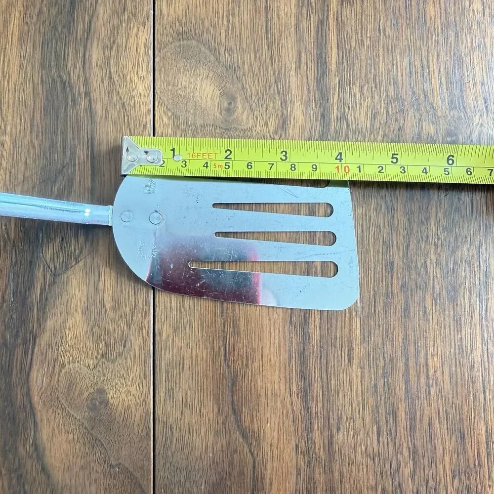 Foley Slotted Spatula Slanted Chrome Plated Almond Handle 12.5